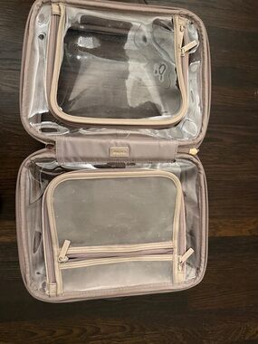 Calpak Clear Makeup Organizer in Nude Taupe (Large)